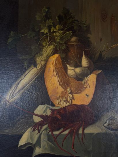 F. Leclerc Nature morte au homard
Huile sur...