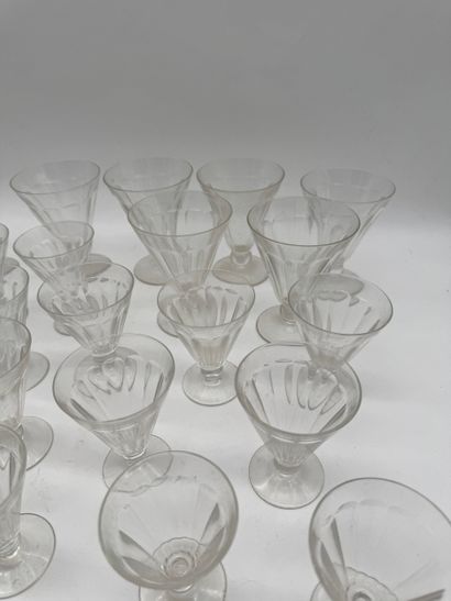 Set of mismatched crystal glasses
Set of...