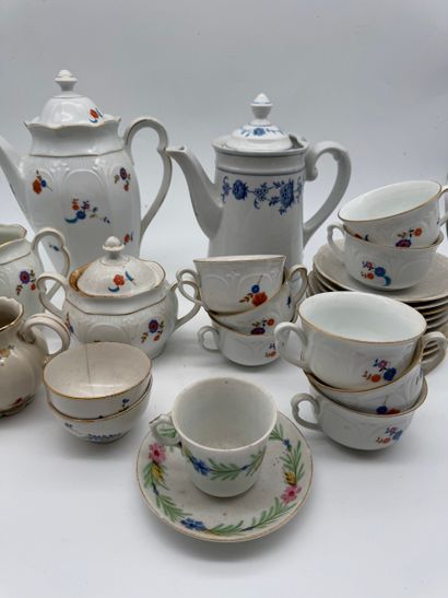 Mismatched set of porcelain tea and coffee...