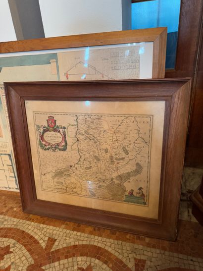 Lot of 7 framed pieces Various techniques
Set...