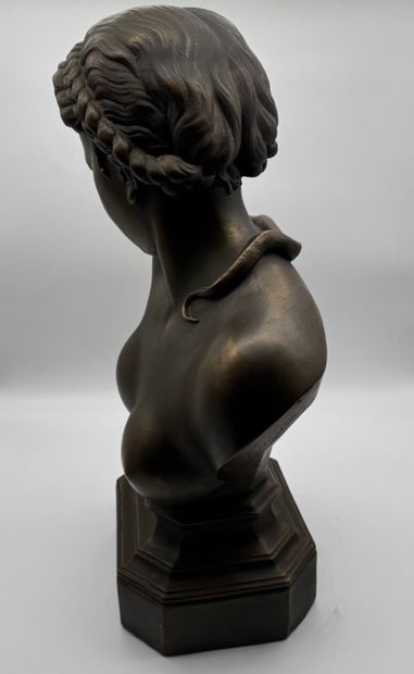 Edouard Fiers (1822-1894) - Female bust with...