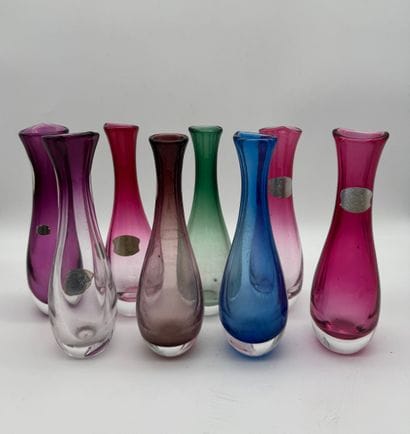 Val Saint-Lambert (XX century) Set of 8 colored...