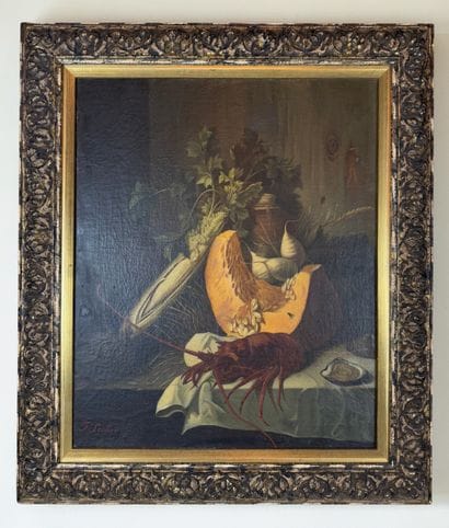 F. Leclerc Nature morte au homard
Huile sur...