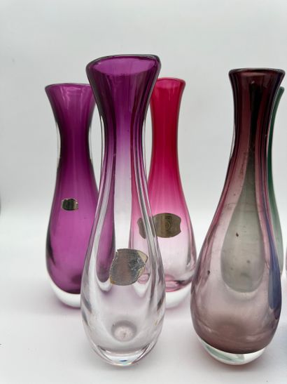 Val Saint-Lambert (XX century) Set of 8 colored...
