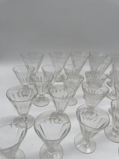 Set of mismatched crystal glasses
Set of...