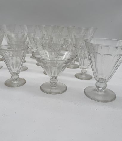 Set of mismatched crystal glasses
Set of...
