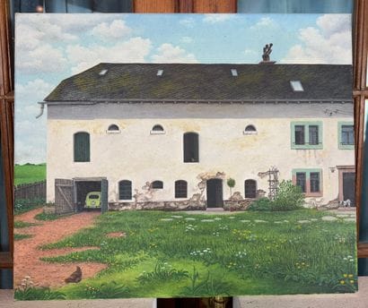 Bodo Rütten (né en 1944) Maison blanche au...