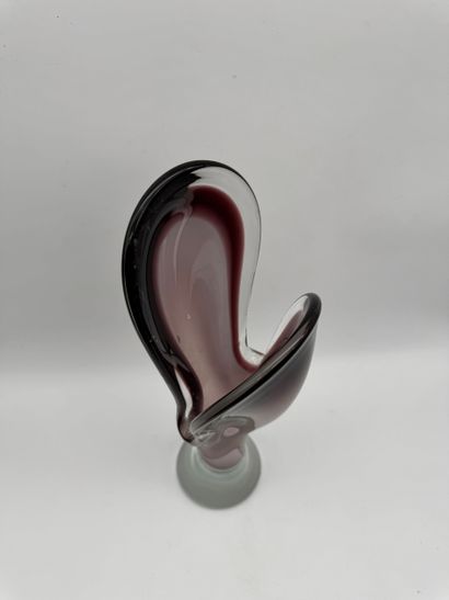 Set of 5 glass vases, in the Val Saint-Lambert...