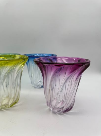 Val Saint-Lambert (XX century) Set of 4 colored...