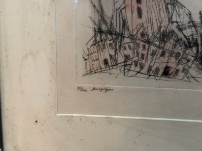 Hot-air balloon
Engraving on paper depicting...