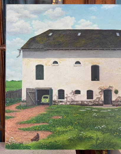 Bodo Rütten (né en 1944) Maison blanche au...