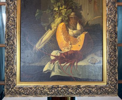 F. Leclerc Nature morte au homard
Huile sur...