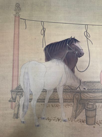 Dans le goût de Ren Renfa (1254 1327) Chevaux...