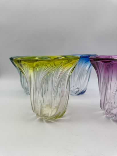 Val Saint-Lambert (XX century) Set of 4 colored...