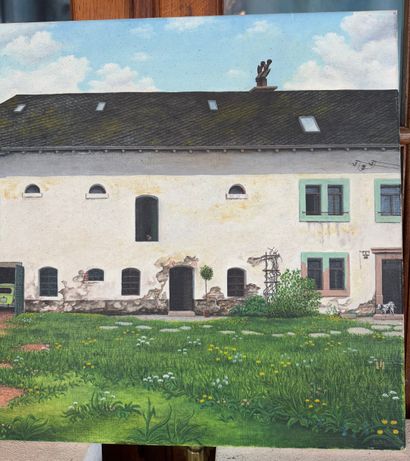 Bodo Rütten (né en 1944) Maison blanche au...