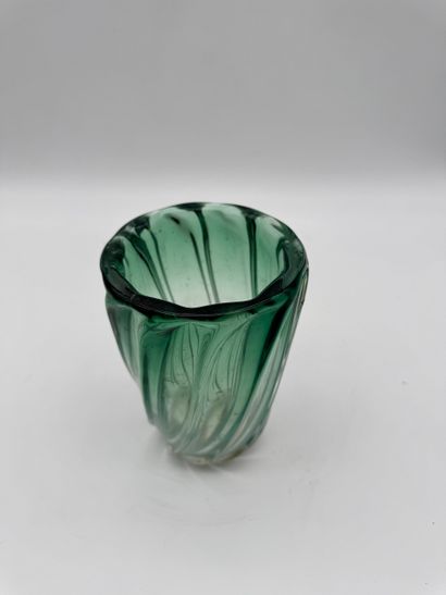 Green crystal vase - in the taste of Val...