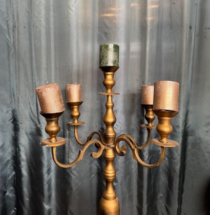 Floor-standing candlestick - Laiton à cinq...