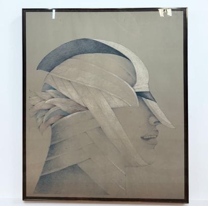 Femme à la coiffe stylisée, 1976
Dessin en...
