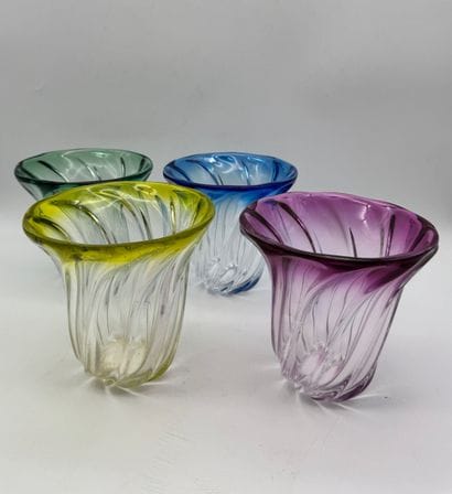 Val Saint-Lambert (XX century) Set of 4 colored...