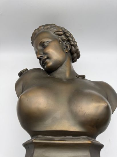Edouard Fiers (1822-1894) - Female bust with...