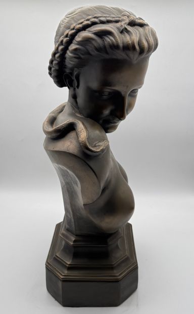 Edouard Fiers (1822-1894) - Female bust with...