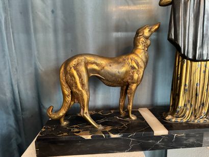 Menneville et Rochard - Group with greyhounds...