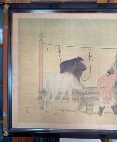 Dans le goût de Ren Renfa (1254 1327) Chevaux...