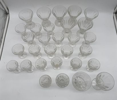 Set of mismatched crystal glasses
Set of...