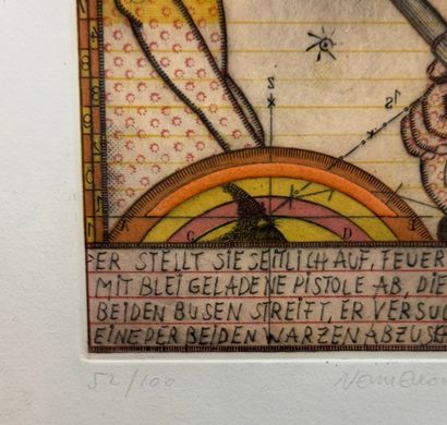 Johannes Vennekamp (né en 1935) Scène érotique
Lithographie...