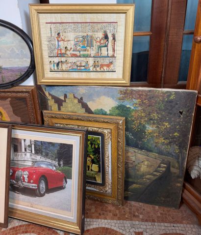 Set of 10 framed pieces Various techniques
Set...