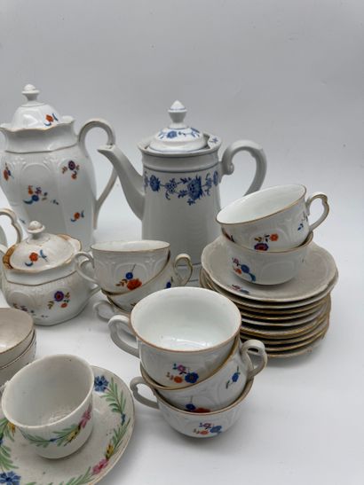 Mismatched set of porcelain tea and coffee...