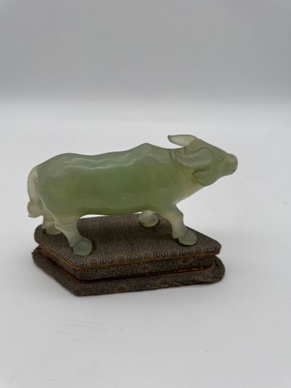 Buffalo in jade Sculpture 
Jade sculpture...