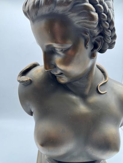 Edouard Fiers (1822-1894) - Female bust with...