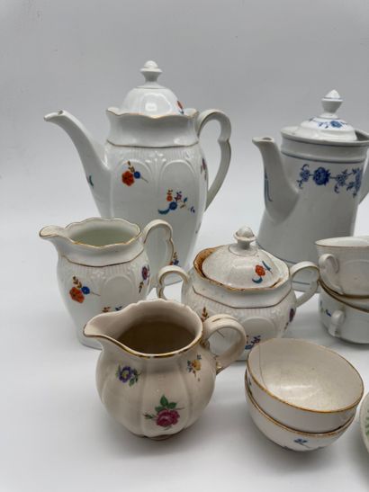 Mismatched set of porcelain tea and coffee...