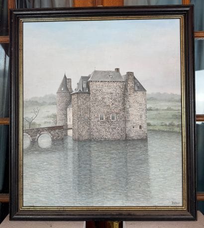 Bodo Rütten (né en 1944) Château au lac
Huile...