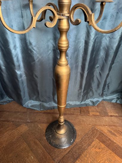 Floor-standing candlestick - Laiton à cinq...