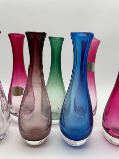 Val Saint-Lambert (XX century) Set of 8 colored...
