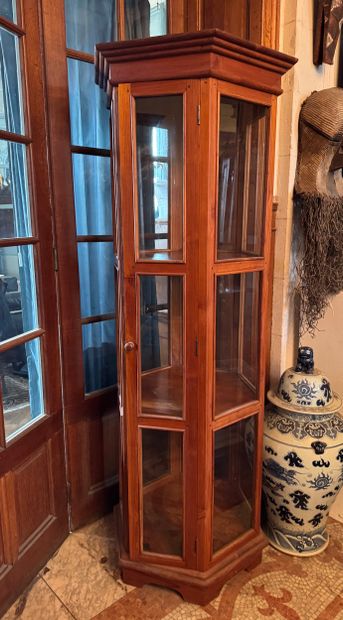 Vitrine hexagonale - Bois et vitrage
Vitrine...