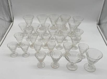 Set of mismatched crystal glasses
Set of...