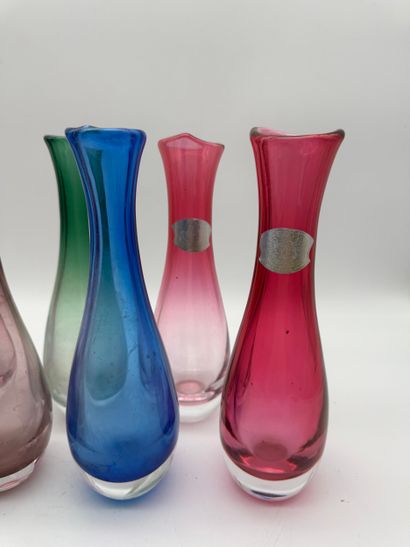 Val Saint-Lambert (XX century) Set of 8 colored...
