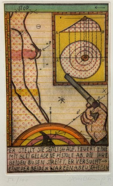 Johannes Vennekamp (né en 1935) Scène érotique
Lithographie...