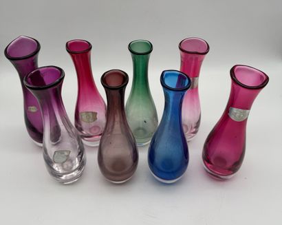 Val Saint-Lambert (XX century) Set of 8 colored...