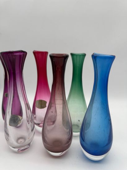 Val Saint-Lambert (XX century) Set of 8 colored...