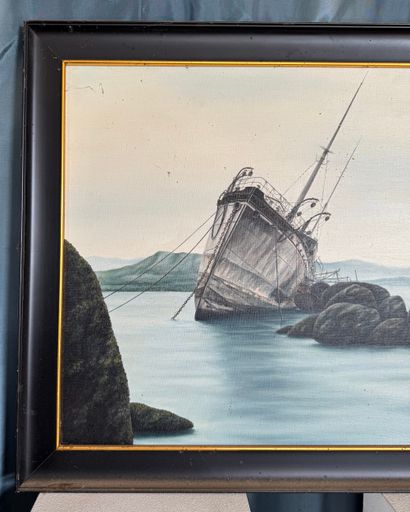 Bodo Rütten (né en 1944) Marine au navire...