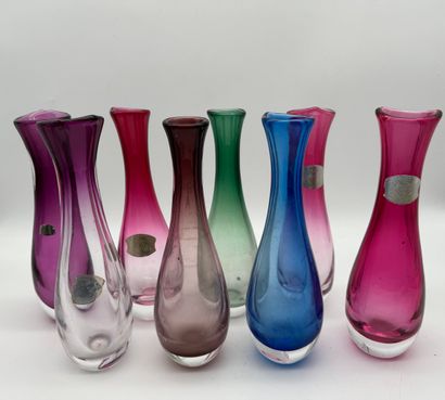 Val Saint-Lambert (XX century) Set of 8 colored...
