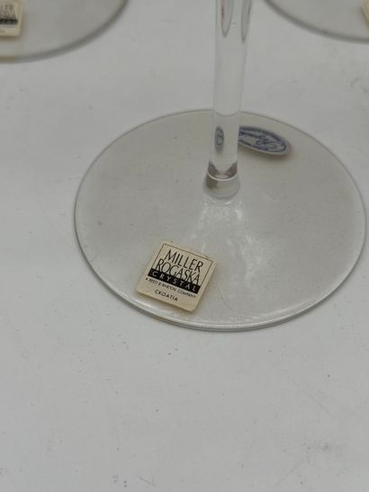 Set of 6 cocktail glasses in Miller Rogaska...