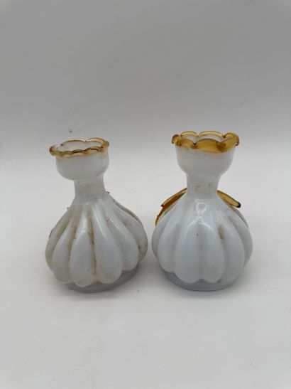 Pair of opaline glass candlesticks
Pair of...