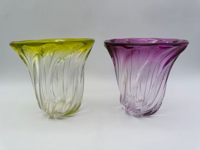Val Saint-Lambert (XX century) Set of 4 colored...