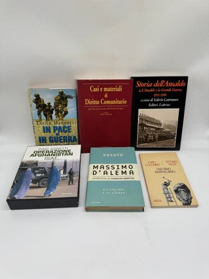 Set of 6 books in Italian covering historical,...