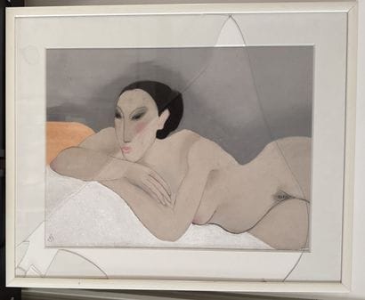 Anna Sylverberg Reclining Nude 1962
Oil pastel...